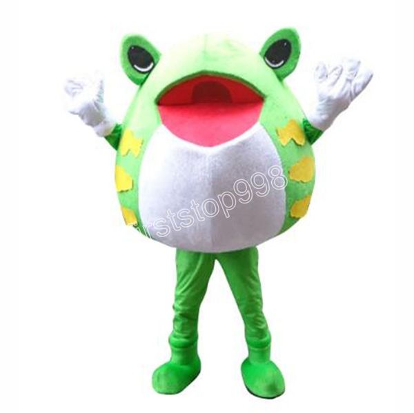 Super bonito sapo mascote trajes natal fantasia vestido de festa dos desenhos animados roupa terno adultos tamanho carnaval páscoa publicidade tema roupas