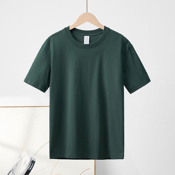 Camiseta feminina sólida mistura de algodão de seda liso o pescoço manga curta camiseta verão cores doces básico aconchegante topo