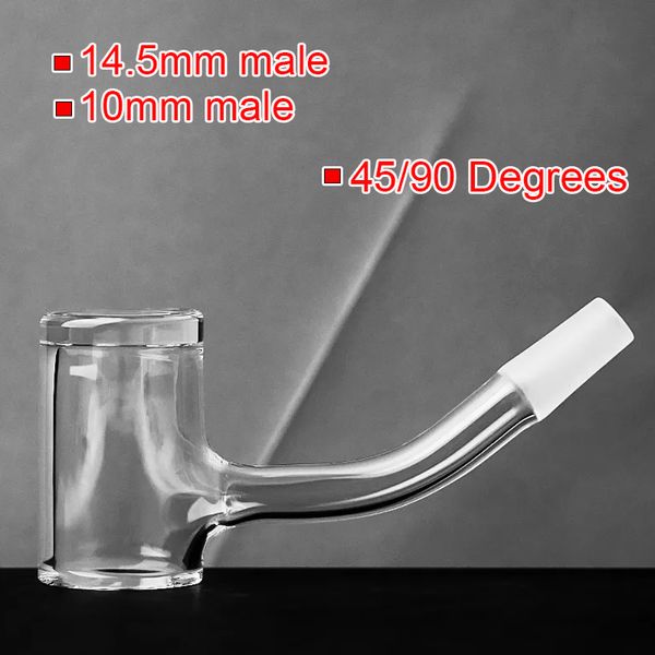 HQ Totalmente Solda Quartz Banger Sem Emenda Borda Chanfrada Bangers Acessórios para Fumar Unhas Inebriantes 25mm 2.5mm Vidro Transparente Grosso Suave Para Bongo De Vidro Atacado Em Estoque