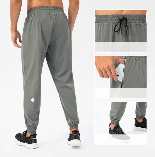 LL Männer Jogger Lange Hosen Sport Yoga Outfit Radfahren Kordelzug Turnhalle Taschen Jogginghose Hosen Casual Elastische Taille Fitness Designer Hosen45L21333