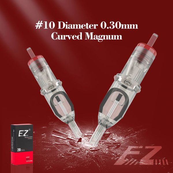 Makine EZ Revolution Kartuş Dövme İğneleri Kavisli Magnum Yuvarlak Magnum Rm Rotary Dövme Makine Kalem Dövme Tedariki 20 PCS/Kutu