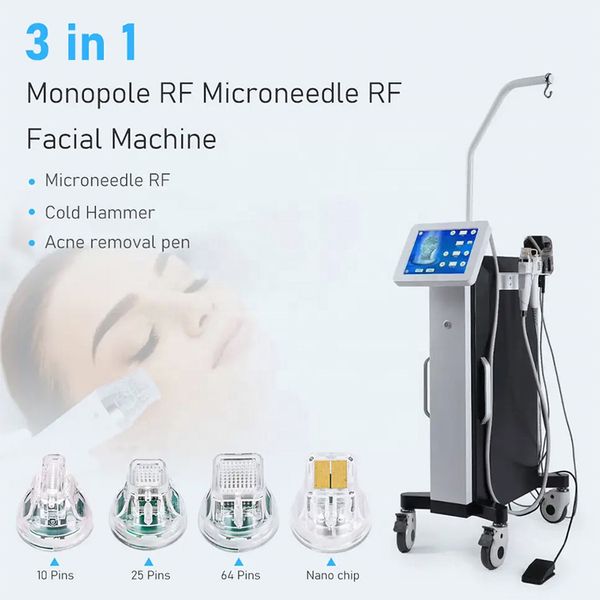 Agulha nano de microagulhamento mais vendida, agulha dourada rf microagulha facial, radiofrequência fracionária, dispositivo rf fracionário