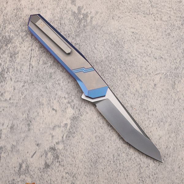Акция A2256 Высококачественный складной нож Flipper M390 Атласное лезвие Tanto с ЧПУ TC4 Ручка из титанового сплава Открытый EDC Карманные быстро открывающиеся складные ножи