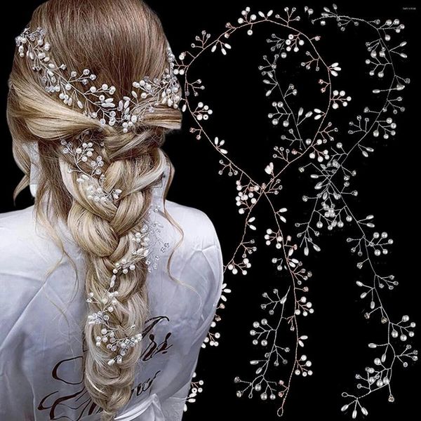 Clip per capelli Elegante corona floreale Crystal Pearl Chiesale Farembre Sposa fatta a mano Accessori per la fascia per capelli Ornamenti