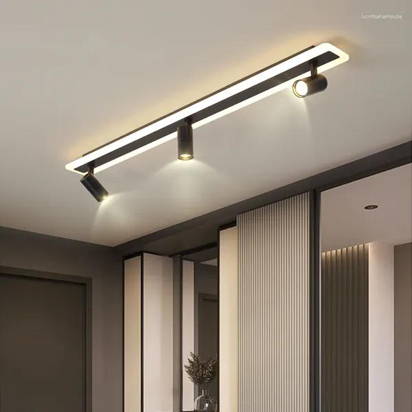 Lampadari Faretto a binario Faretti a soffitto a LED Faretti a striscia lunga 220V Apparecchio di illuminazione per binari Decorazioni per la casa Faretto per negozio di abbigliamento