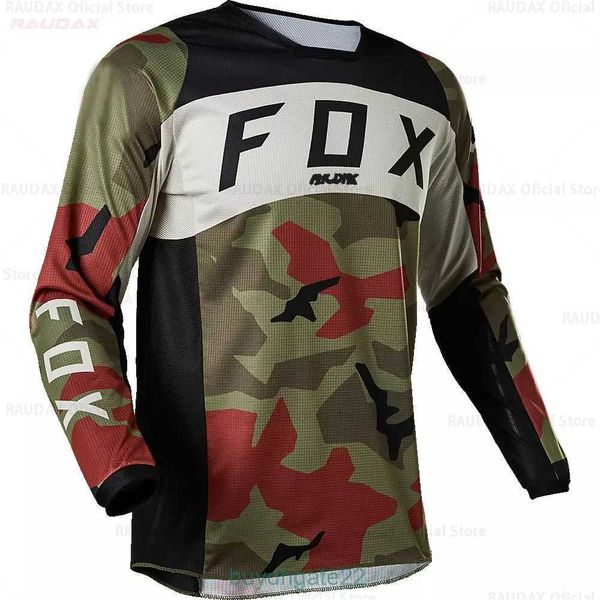 T-shirt da uomo Enduro Shift Raudax Fox Youth Mx Maglie da motocross Mens Bike Cycling Maglietta da moto Dh Racing Bicycle Jersey YIDD