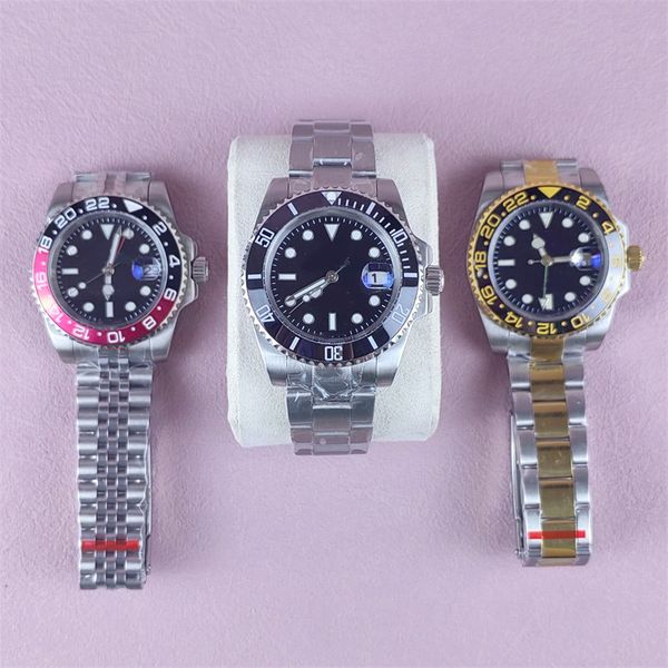 Мужские часы AAA, дизайнерские часы, большая лупа 2813, позолоченная нержавеющая сталь, Montre de luxe, сапфир, 40 мм, мужские часы Explorer Sub, модные SB036 C23