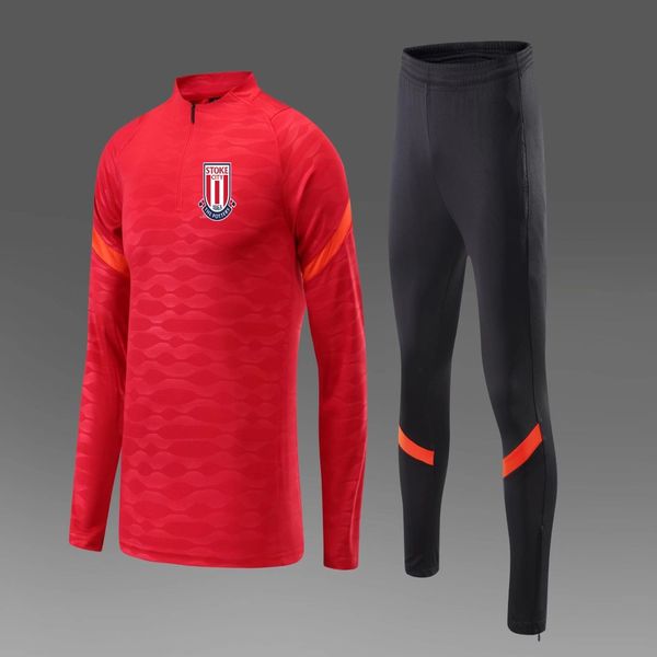 Мужские футбольные спортивные костюмы Stoke City F C для бега на открытом воздухе, осенне-зимние детские футбольные домашние комплекты по индивидуальному заказу lo2441