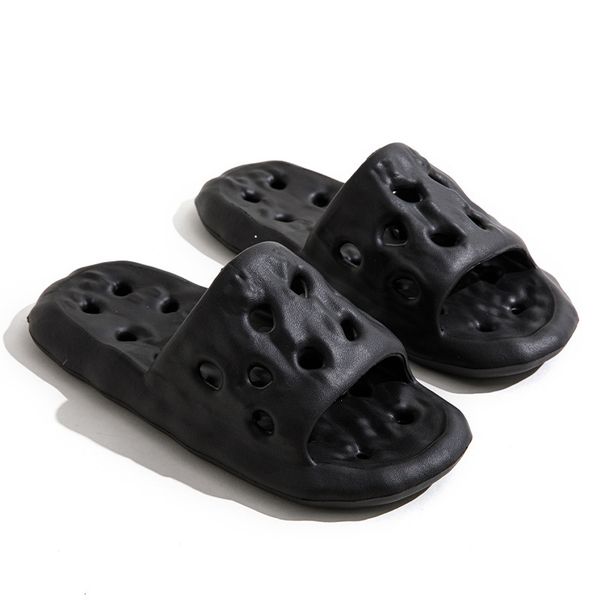 Löcher Flache Hausschuhe Für Herren Damen Gummi Sandalen Sommer Strand Bad Pool Schuhe Schwarz