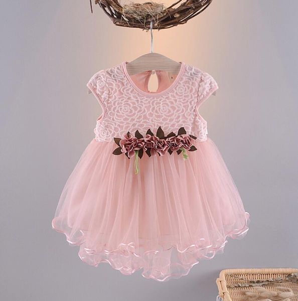 Tutù floreale per neonata, rosa pastello, ballo da principessa, vestito da festa di compleanno per ragazze, costume per bambini, fiore di Halloween