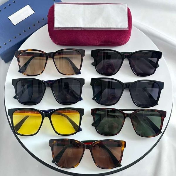 10A Güneş Gözlüğü Tasarımcı G 2024 Moda Metal Kadınlar Ayna Klasik Büyük Çerçeve Retro Street Beat Sunglass Yüksek Sürüm Doğru Bayrak