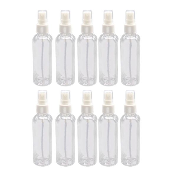 Flasche, 50 Stück, 100 ml, transparenter Kunststoff, Parfümzerstäuber, kleine Mini-Leerspray, nachfüllbare Flasche, Reiseflaschen-Set