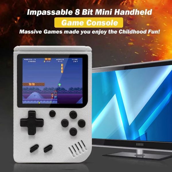 Konsolen HOT400In1 Videospielkonsole Retro Mini Game Plyer 3,0 Zoll Farbe Pocket TV Spielkonsole Dual Handheld Gamer Player