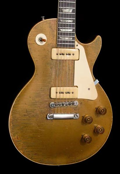 Klassische Custom-Shop-Heavy-Relic-Goldtop-E-Gitarre, einteilige Hals- und Korpusgitarre, P90-Tonabnehmer, kundenspezifischer Service ist verfügbar