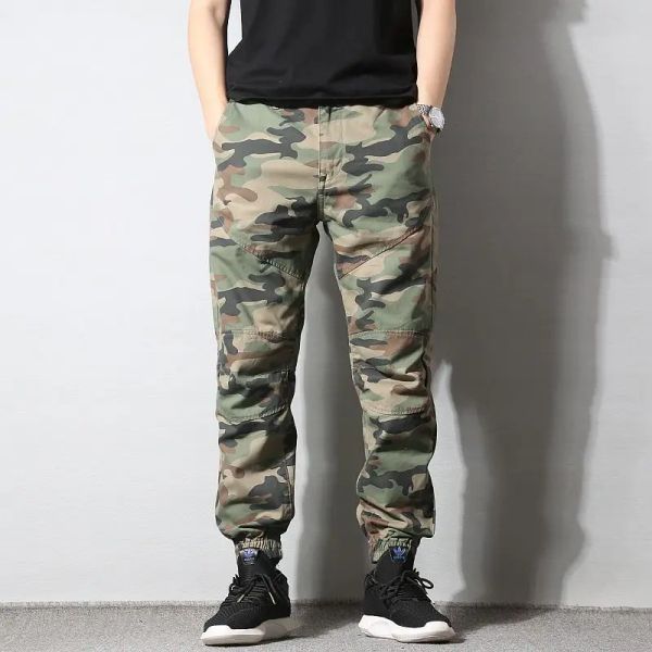 Брюки 2022, японский камуфляжный комбинезон, спортивные штаны для мужчин, облегающие износостойкие комбинезоны, повседневные укороченные мужские брюки-карго