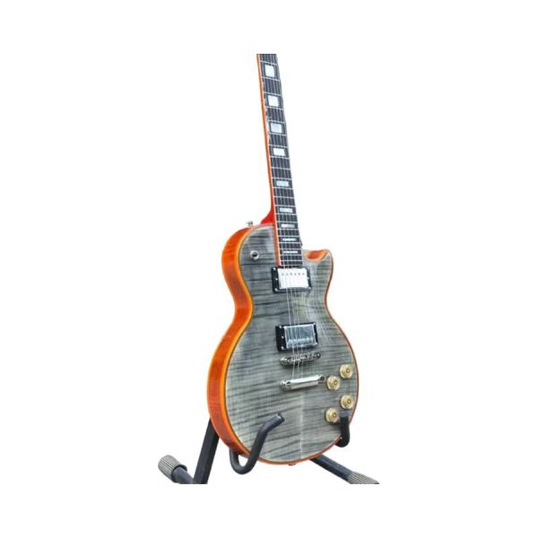 E-Gitarre CUSTOM SHOP Graue Farbe Mahagoni-Korpus Palisander-Griffbrett Unterstützung Anpassung Freeshipping