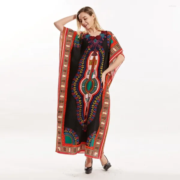 Abiti casual Arrivo Ricamo Cotone da donna Stampa africana Dashiki Stupendo elegante per le donne