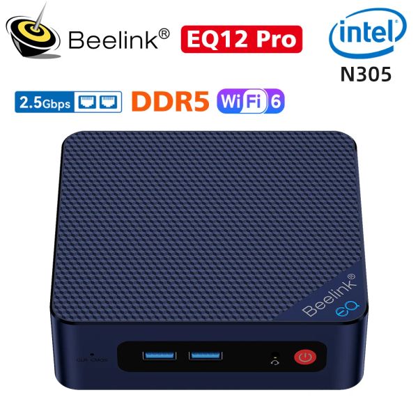 Управление Beelink Eq12 N100 N305 U59 Pro Win11 Мини-ПК Intel 11-го поколения N5105 Ddr4 8 ГБ 500 ГБ SSD Dual Wi-Fi Bt4.0 1000 м Настольный игровой компьютер