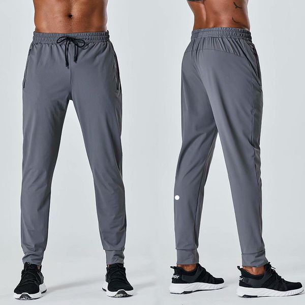 lu Herren Jogger Lange Hosen Sport Yoga Outfit Gym Reißverschlusstaschen Jogginghose Jogginghose Herren Lässige elastische Taille Fitness Größe M-3XL C622