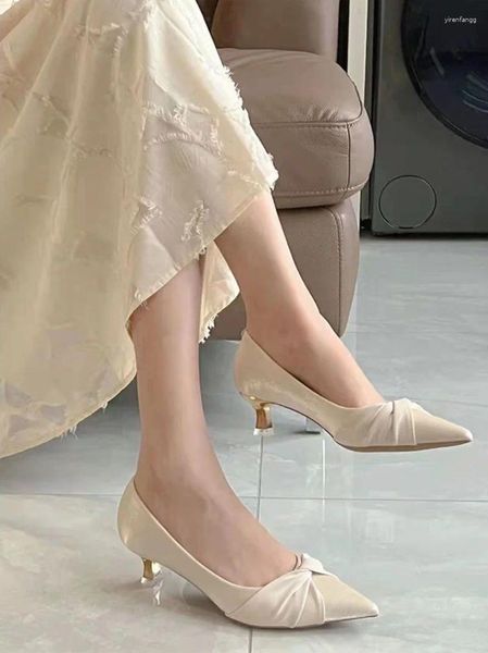 Scarpe eleganti da donna Calzature estive Stilito Sposa con tacco medio per le donne 2024 Stile coreano E Uno sconto Ultimo in vendita 39