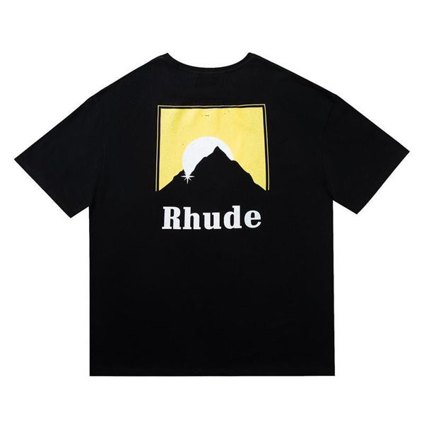 rhude camiseta masculina designer camiseta gráfico personalizar diy personalizado respirável impressão bordado personalizar manga curta homens designer camisas rhude shorts tamanho grande