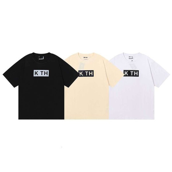 Designer Luxus kith klassische kleine modische einfache farbengedruckte hochwertige doppelte baumwolle Kurzarm-T-Shirt für Männer und Frauen