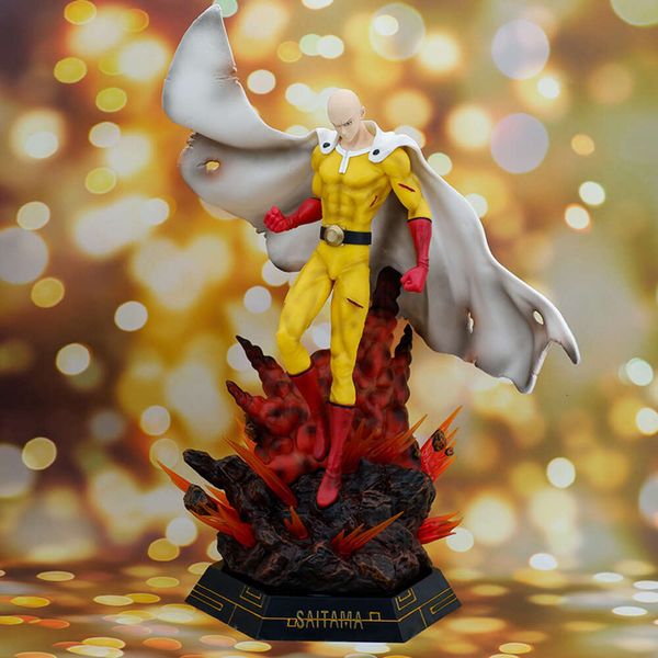 Anime mangá 46cm um soco homem gk saitama anime japonês pvc figura de ação coleção modelo decoração brinquedos para crianças presentes adultos