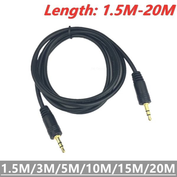 Fones de ouvido jack 3.5 cabo de áudio 3.5mm macho para macho cabo aux estéreo para fone de ouvido do carro alto-falante 3.5mm cabo aux 1m 2m 3m 5m 10m