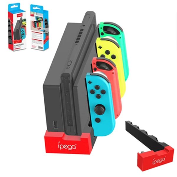 Ladegeräte Switch OLED Joy Con Controller Ladegerät Dock Ständer Station Halter für Nintendo Switch NS JoyCon Game Support Dock zum Aufladen