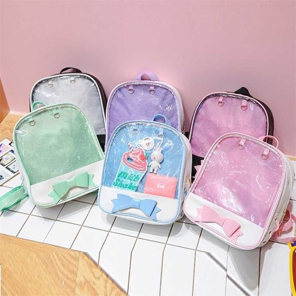 Mochila feminina transparente itabags, bolsa japonesa, mochila escolar para adolescentes, bolsa de livros, bolsa fofa itabag 211232192