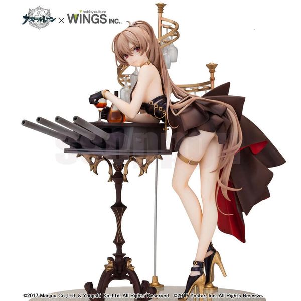 Anime mangá 1/7 asas inc. azur lane jean bart 26cm anime menina pvc figura de ação brinquedo jogo estátua adultos colecionáveis modelo boneca presente