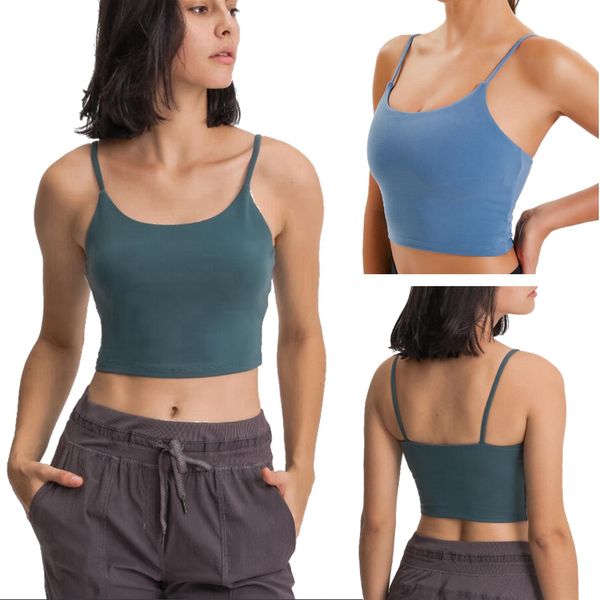 LL feminino com tiras estiramento sutiã esportivo longline yoga regata fitness sutiã treino colete camisola colheita topos para menina adolescente