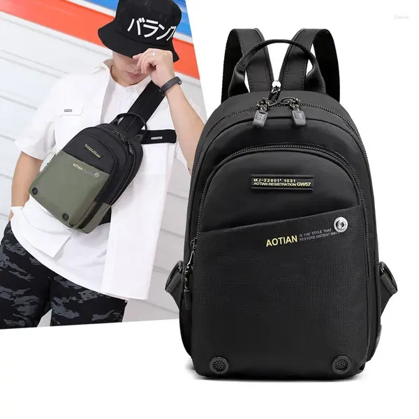 Рюкзак SCIONE, нейлоновая нагрудная сумка, винтажные мужские сумки на плечо, женские/мужские дорожные многофункциональные маленькие мужские сумки на спине