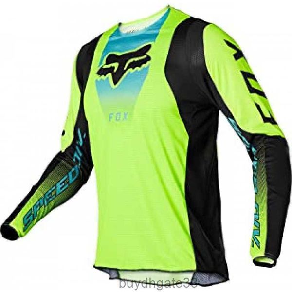 T-shirts de 5hrg Men's Fox Speed Speed Bicycle Mound Suacy Top Top Monns Motor de Motocicleta Circha Cross-Country Camiseta