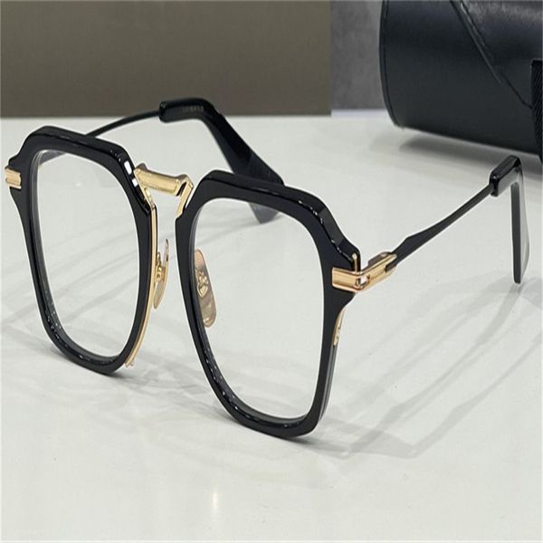 Neue Mode-Design Männer optische Gläser 413 K Gold Kunststoff quadratischen Rahmen Vintage einfachen Stil transparente Brillen Top-Qualität klar 286S