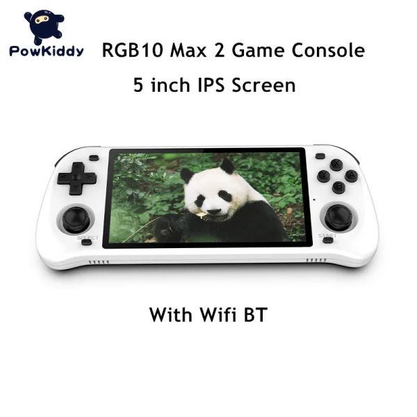 Игроки RGB10 Max 2 5-дюймовая портативная игровая консоль с чипом RK3326 с джойстиком и Wi-Fi с открытым исходным кодом PS PSP Ретро коробка для видеоигр в подарок
