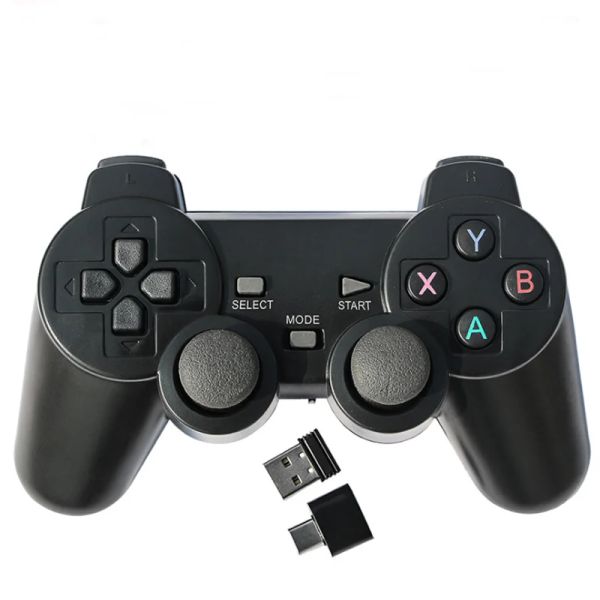 Gamepads sem fio gamepad pc para ps3 android telefone caixa de tv 2.4g sem fio joystick joystick usb controlador de jogo para xiaomi otg telefone inteligente