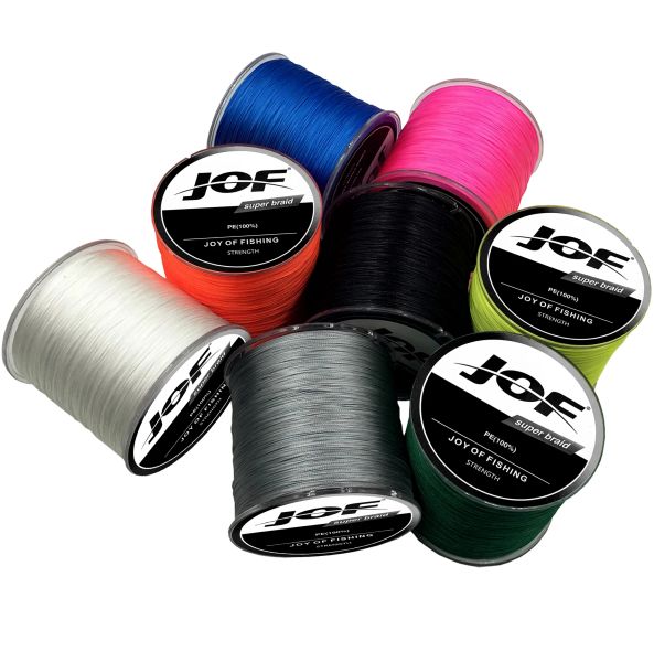 Linhas jof 4 fios 1000m linhas de equipamento de pesca trançado forte suave 1080 lb linha multifilamento de fundição de carpa de longa distância