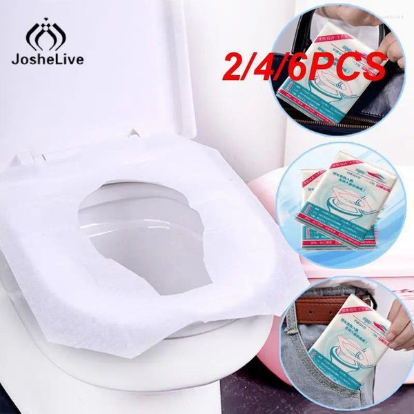 Coprisedili per WC 2/4/6PCS Borsa Tappetino di carta impermeabile Viaggi Camping Home Tappetino di sicurezza igienico usa e getta Forniture per il bagno