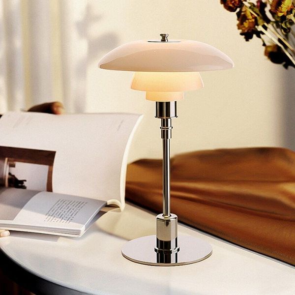 Nordic led candeeiro de mesa do vintage vidro laranja luzes decorativas para o quarto salas estudo luminária cabeceira