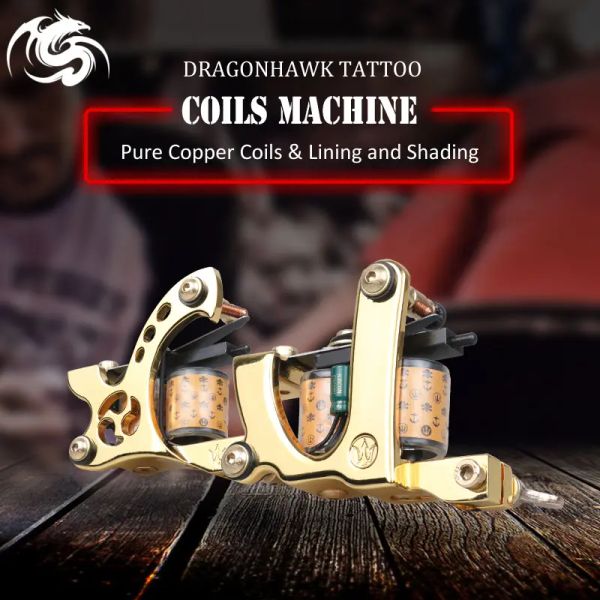 Guns Professional Lighy Tattoo Machine Wrap Kits Tattoo Kits para materiais para colorir de sombreamento