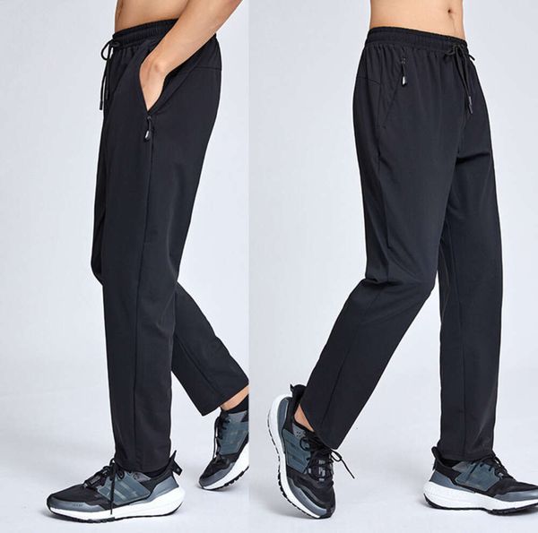 Ll erkek jogger uzun pantolon spor yoga kıyafeti bisiklet bisiklet salonu cepleri eşofmanlar pantolonlar erkekler gündelik elastik bel fitness m-3xl tasarımcı pantolon ll812