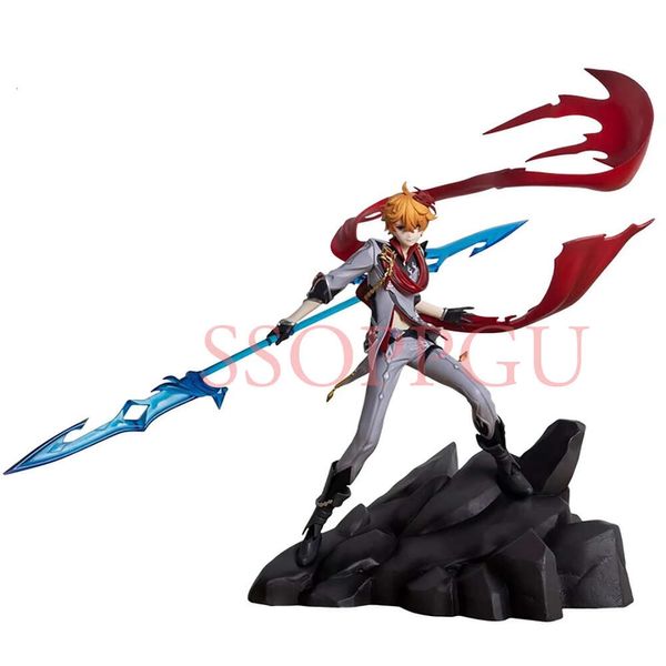 Anime Manga Mihoyo Genshin Impact Morax Zhongli Tartaglia PVC Action Figure Toy Axe Fatui Game Collection Anime Modello di bambola