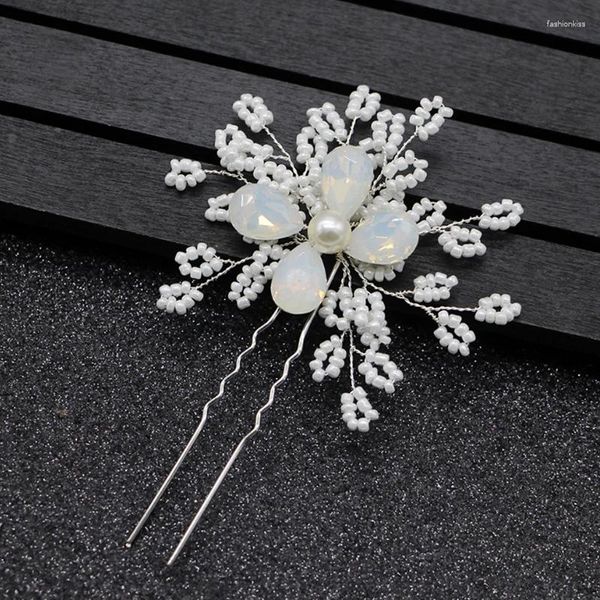 Grampos de cabelo M2EA Noiva Hairpins Casamento Decoração de luxo Headwear Jóias Floral Elegante Sticks