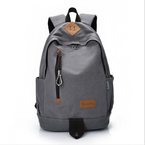 Бренд-дизайнер-новые мужские холщовые рюкзаки унисекс, большие школьные сумки для подростков, мальчиков и девочек, дорожная сумка для ноутбука, рюкзак Grey244o