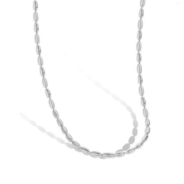 Ciondoli Karloch S925 Collana in argento sterling Catena semplice Alla moda Ins Style Semplice e di nicchia Versatile Clavicola