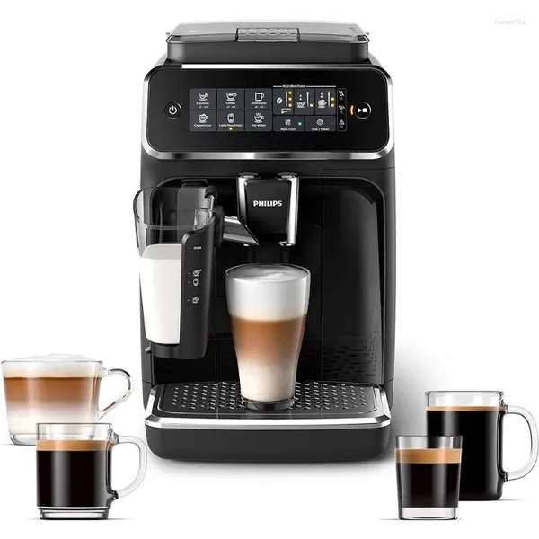 Tencere setleri 3200 Serisi Tam Otomatik Espresso Makinesi Lattego Milk Frother 5 Kahve Çeşitleri Sezgisel Dokunmatik Ekran