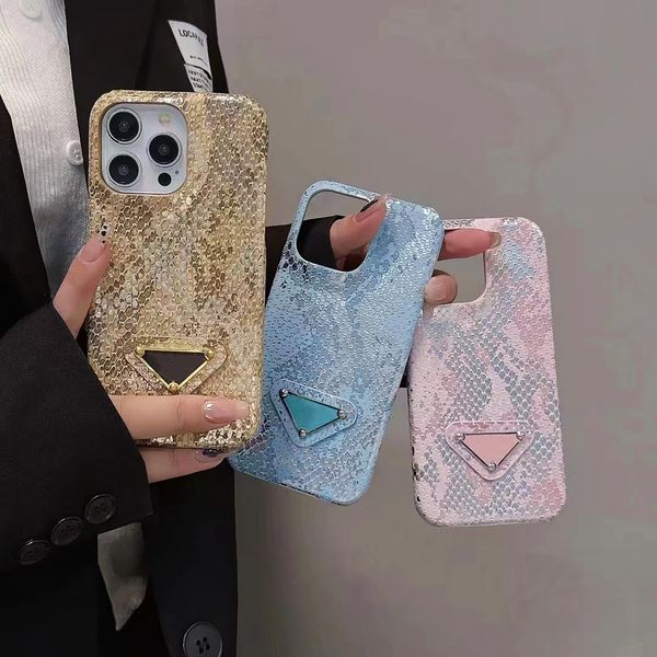 Custodia per telefono di marca per Apple iPhone 15 Pro Max 14 13 mini 12 11 XR XS Max 8 Plus Custodia per Samsung Galaxy S24 ultra S23 S22 S20 S10 NOTE 20 S21 Cover con motivo serpente colorato