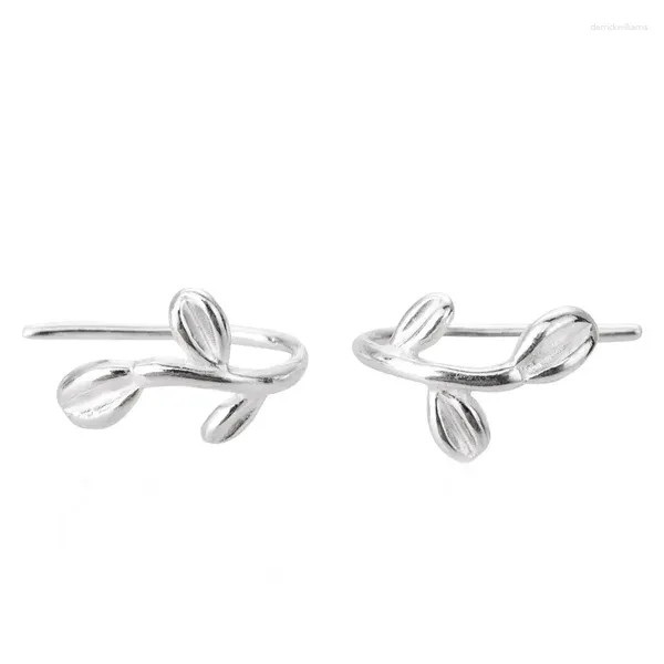 Orecchini con perno DXJEL Nastro 925 Boho per le donne Polsino dell'orecchio del foglio Regalo di Natale Orecchino in argento sterling Mujer Brincos Dropship