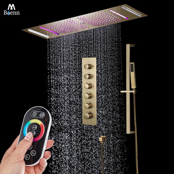 M Boenn 5 Funktionen Duscharmaturen für Badezimmer, multifunktionales Duschset-System, Haushalts-Thermostatmischer, Badzubehör
